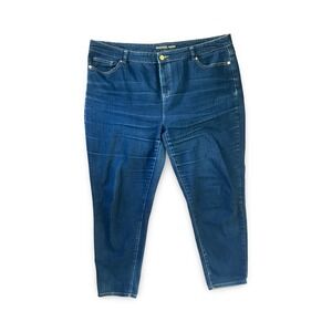 Michael Kors Denim Jeans Women's Plus Blue Stretch Skinny High Rise 20W
